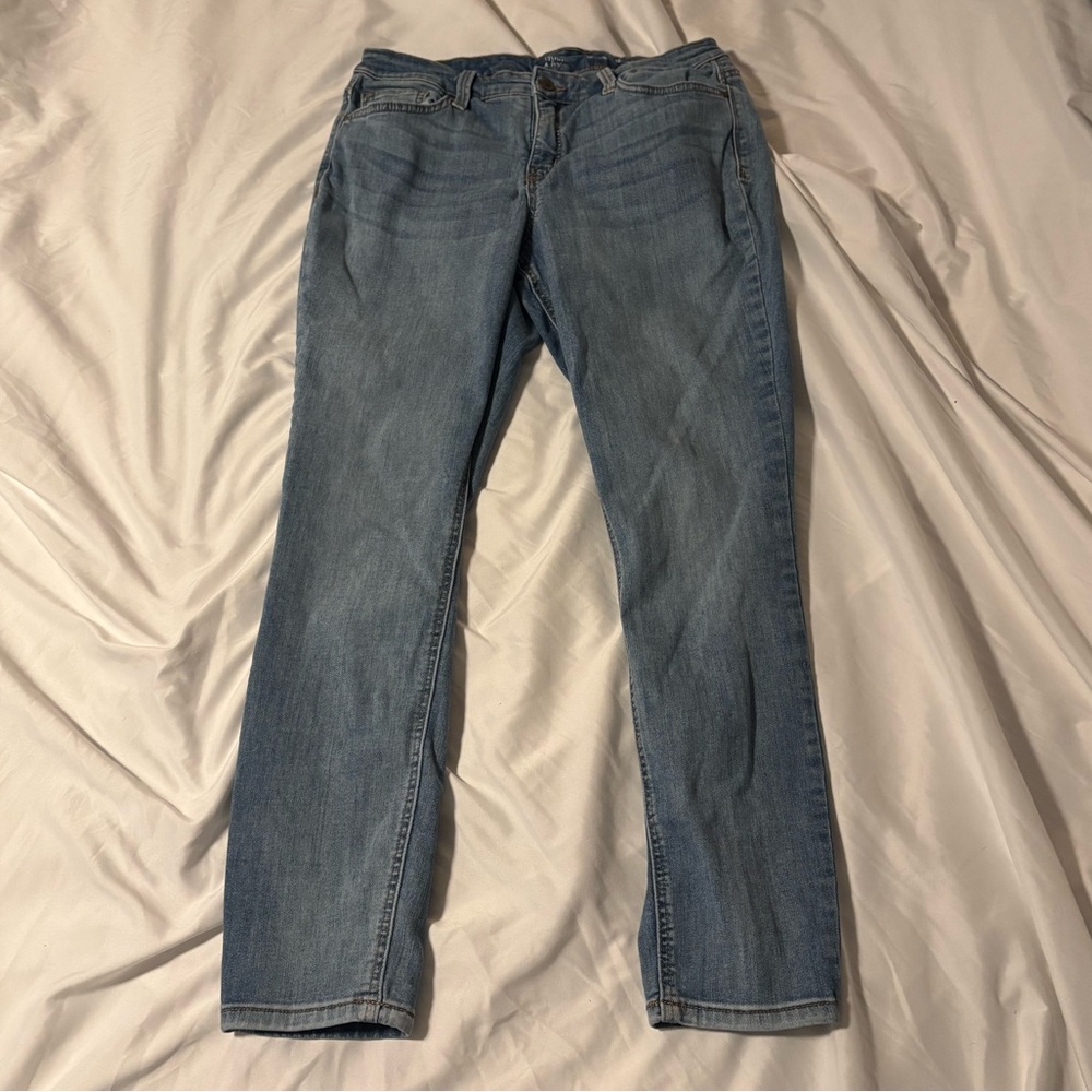 Crown & Ivy Light Blue Straight Leg Jeans